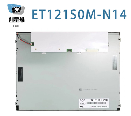 ET121S0M-N14 BOE 12.1&quot; 800 ((RGB) × 600, 400 cd/m2 80/80/65/75 Tampilan LCD Industri