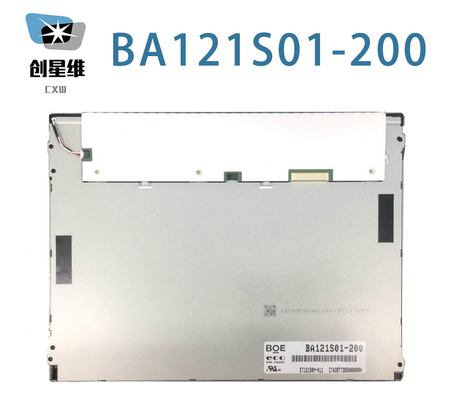 BA121S01-200 BOE 12,1&quot; 800 ((RGB) × 600, 400 (Typ.) ((cd/m2) Tampilan LCD Industri