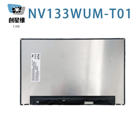 NV133WUM-T01 BOE 13,3&quot; 1920 ((RGB) × 1200, 300 cd/m2 Tampilan LCD Industri