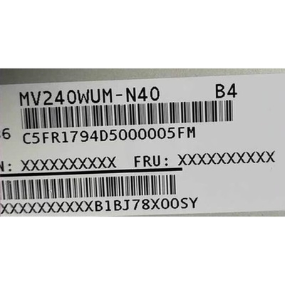 MV240WUM-N40 BOE 24.0&quot; 1920 ((RGB) × 1200, 300 cd/m2) Tampilan LCD Industri