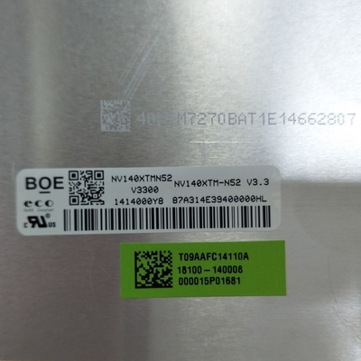 NV140XTM-N52 BOE 14.1&quot; 3840 ((RGB) ×1100 300 cd/m2 Tampilan LCD INDUSTRIAL