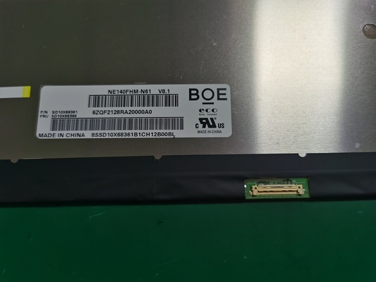 NE140FHM-N61 BOE 14.0&quot; 1920 ((RGB) × 1080, 400 cd/m2 Tampilan LCD INDUSTRIAL