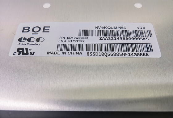 NV140QUM-N53 BOE 14.0&quot; 3840 ((RGB) × 2160, 500 cd/m2 Tampilan LCD INDUSTRIAL