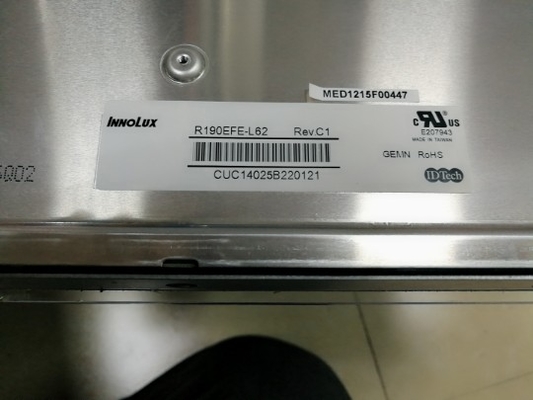 R190EFE-L62 Innolux 19.0 &quot; 1280 ((RGB) × 1024, 330 cd / m2 Tampilan LCD Industri