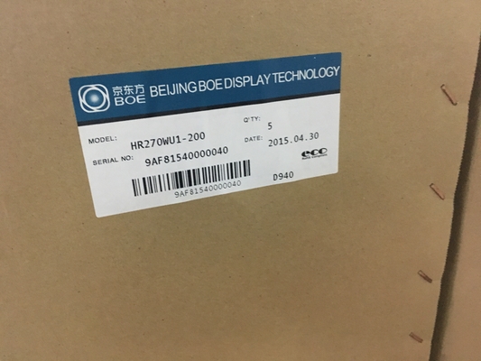 HR270WU1-200 BOE 27.0&quot; 1920 ((RGB) × 1080, 725 cd/m2 Tampilan LCD INDUSTRIAL