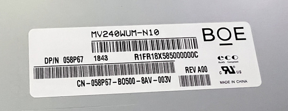 MV240WUM-N10 BOE 24.0&quot; 1920 ((RGB) × 1200, 250 (Typ.) ((cd/m2) Tampilan LCD Industri