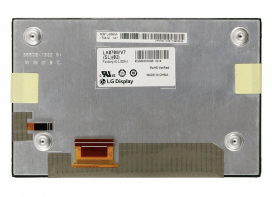 LA070WV7-SL02 LG Tampilan 7 &quot; 800 ((RGB) × 480 WVGA 133PPI 1000 cd / m2 Tampilan LCD INDUSTRIAL