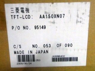 AA150XN07 4 Pcs CCFL TFT LCD 15 Inch Industrial TFT Display 75/75/50/60 (Typ.)