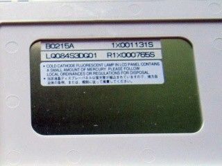 LQ084S3DG01 Sudut pandang 80/80/45/80 8,4" 800×600 SVGA 119PPI Panel LCD Industri