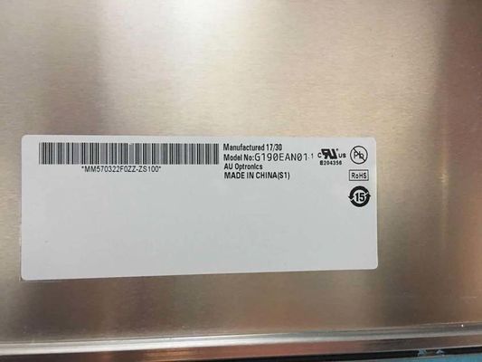 G190EAN01.2 19" 1300cd/m2 1280×1024 LVDS Monitor LCD Industri