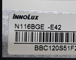 N116BGE-E42 Innolux 11.6&quot; 1366(RGB)×768 220 cd/m² TAMPILAN LCD INDUSTRI