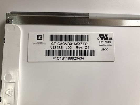 N134B6-L02 CMO 13.4&quot; 1366(RGB)×768 220 cd/m² TAMPILAN LCD INDUSTRI