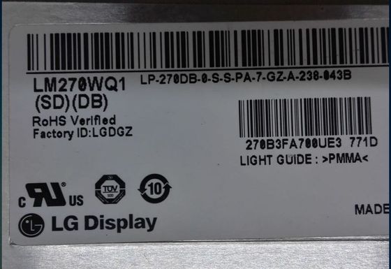 LM270WQ1-SDE3 LG Display 27&quot; 2560(RGB)×1440 420 cd/m² TAMPILAN LCD INDUSTRI