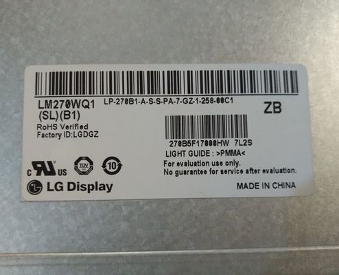 LM270WQ3-SLC1 Layar LG 27.0&quot; 2560×1440 300cd/m2 TAMPILAN LCD INDUSTRI