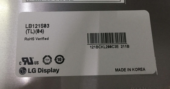 12.1 Inci 800x600 82PPI Tft Lcd Display 250cd/M2 LB121S03-TD02