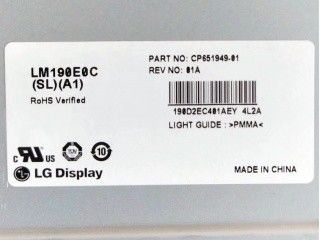LM190E0A-SLD5 LG Display 19.0&quot; 1280(RGB)×1024 250 cd/m² TAMPILAN LCD INDUSTRI