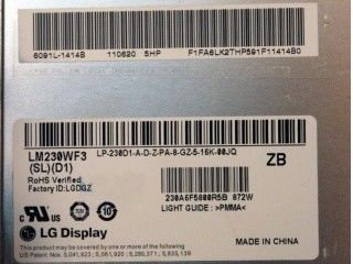 LM230WF3-SLQ5 LG Display 23.0&quot; 1920(RGB)×1080 250 cd/m² TAMPILAN LCD INDUSTRI