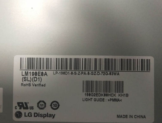 1280×1024 250cd/m2 86PPI Layar LCD WLED 19.0&quot; LM190E0A-SLD1