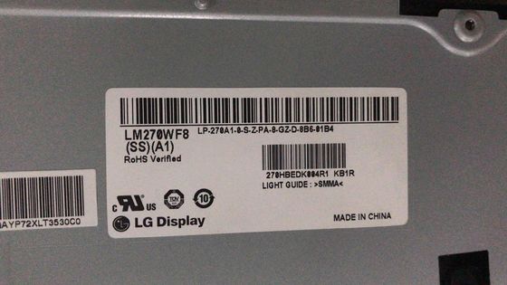 250cd/m2 81PPI WLED LCD Panel 27.0" LM270WF7-SSD1 LG Display 89/89/89/89 (Typ.)
