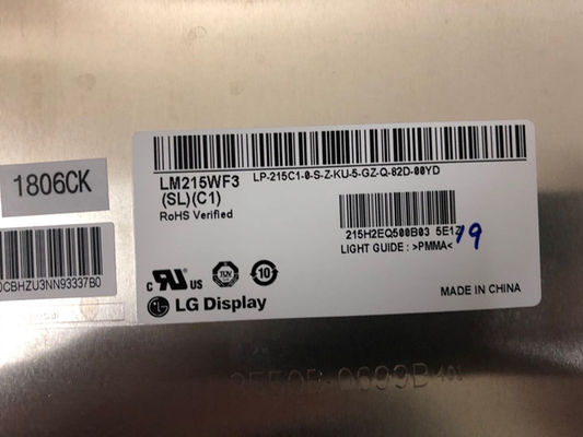 LCM 102PPI NTSC Industri Lcd Display 1920×1080 250cd/m2 LM215WF3-SLC1